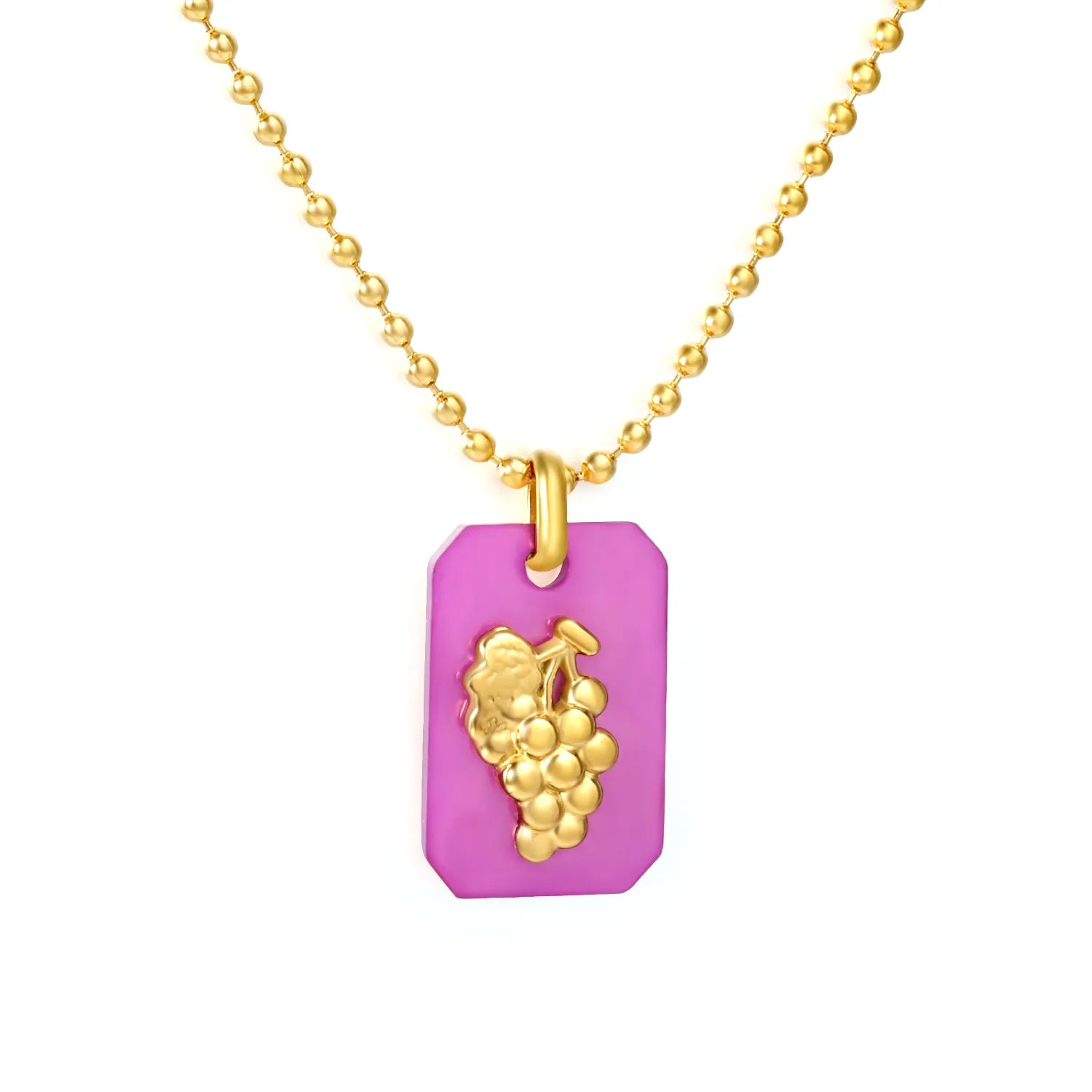 1.5mm Bead Chain: 45+5cm + 6mm End Cap Accessory: 6.6*11mm Acrylic: 11*17mm, Approx. 2mm Thickness Process: Acrylic Adhesive Attachment - Asonjewelry